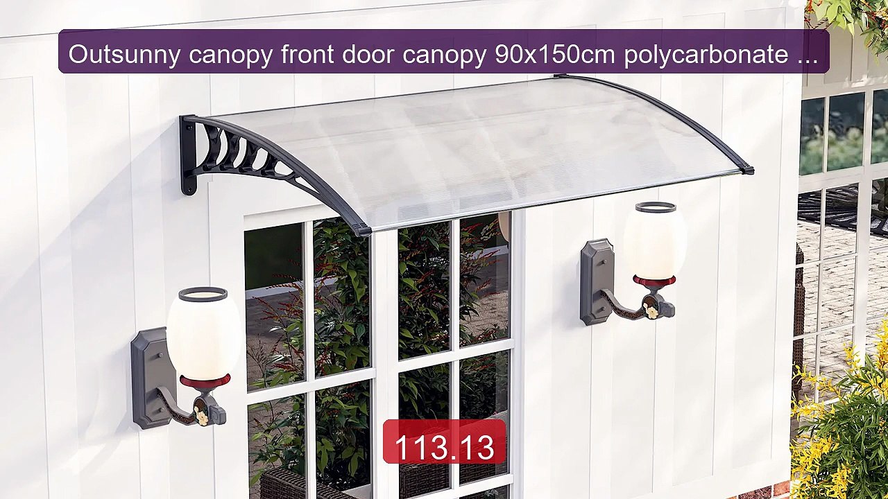 Outsunny canopy front door canopy 90x150cm polycarbonate fron... -- Amazing Value 2026 | Must Have!