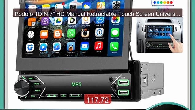 Podofo 1DIN 7 HD Manual Retractable Touch Screen Universal Ca... Best Buy 2026 | Great Quality!
