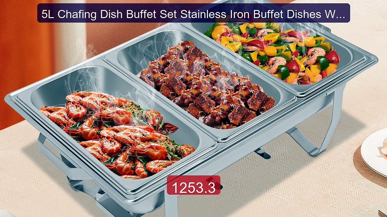 5L Chafing Dish Buffet Set Stainless Iron Buffet Dishes Warmin... -- Best Buy 2026 | Great Quality!