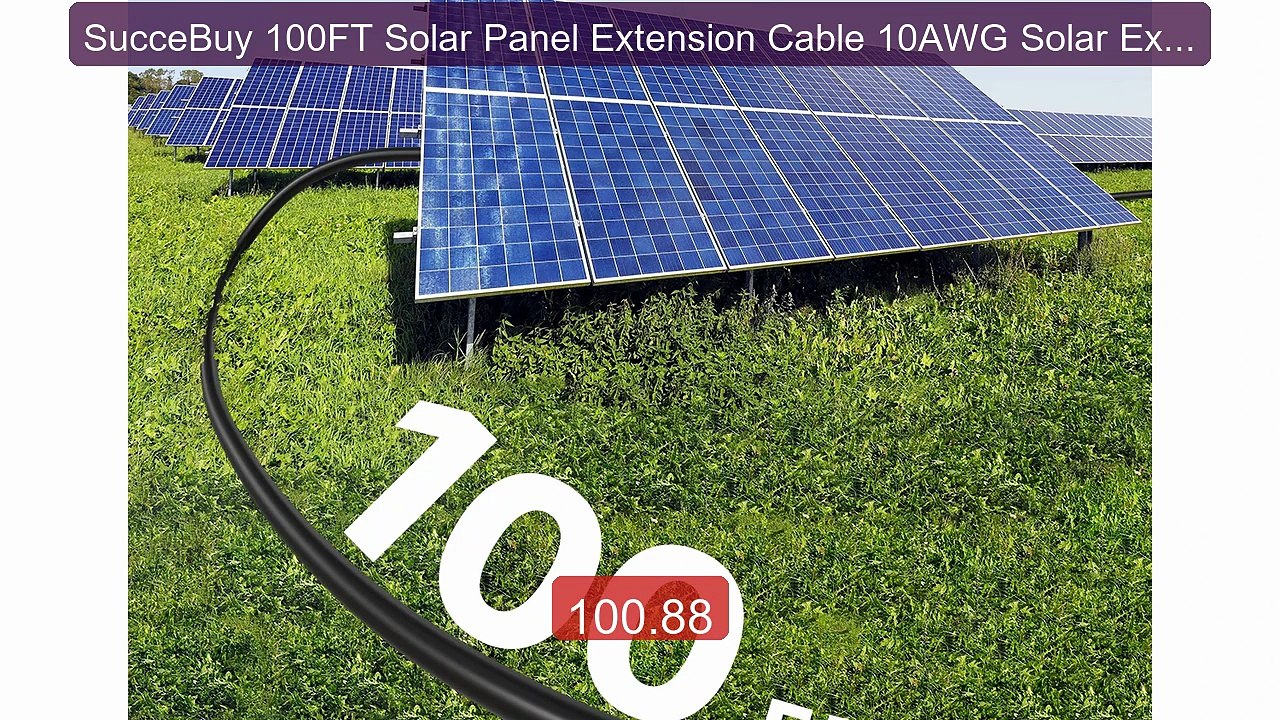SucceBuy 100FT Solar Panel Extension Cable 10AWG Solar Extensi... -- Best Buy 2026 | Great Quality!