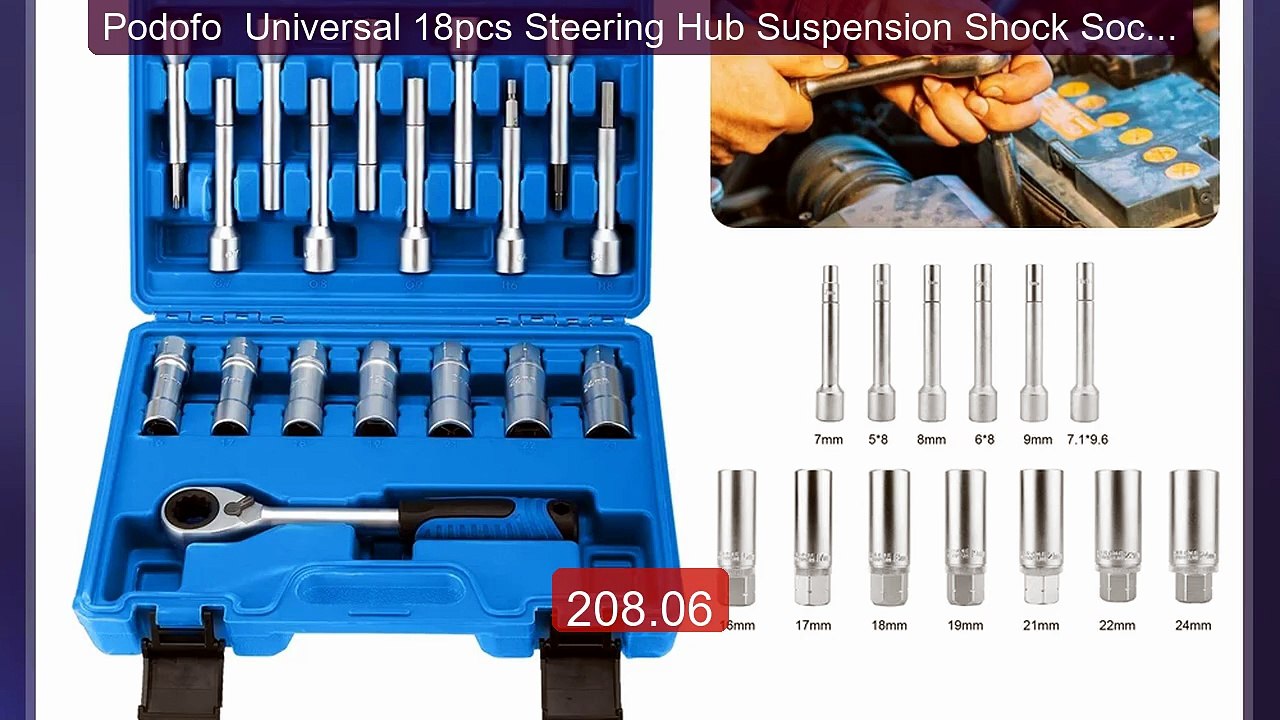 Podofo  Universal 18pcs Steering Hub Suspension Shock Socket Tool ... -- Best Deal 2026 | Shop Now!