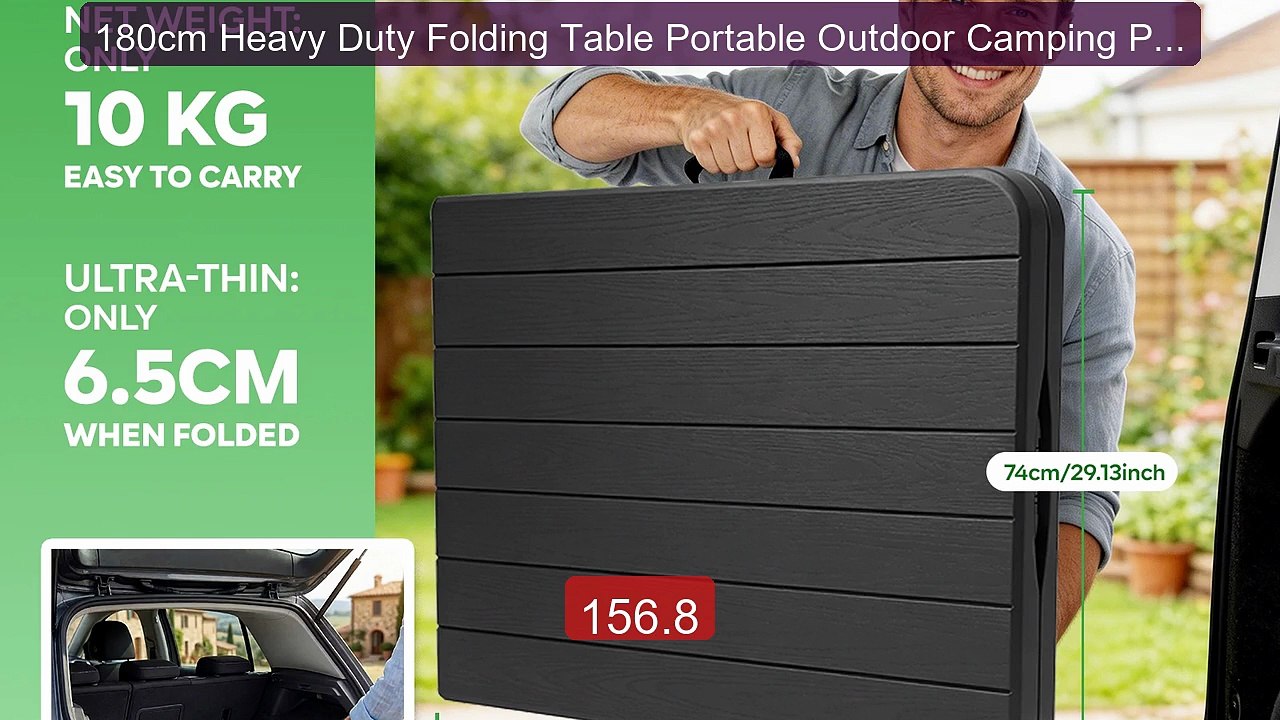 180cm Heavy Duty Folding Table Portable Outdoor Camping Pic... -- Top Pick 2026 | Unbeatable Price!