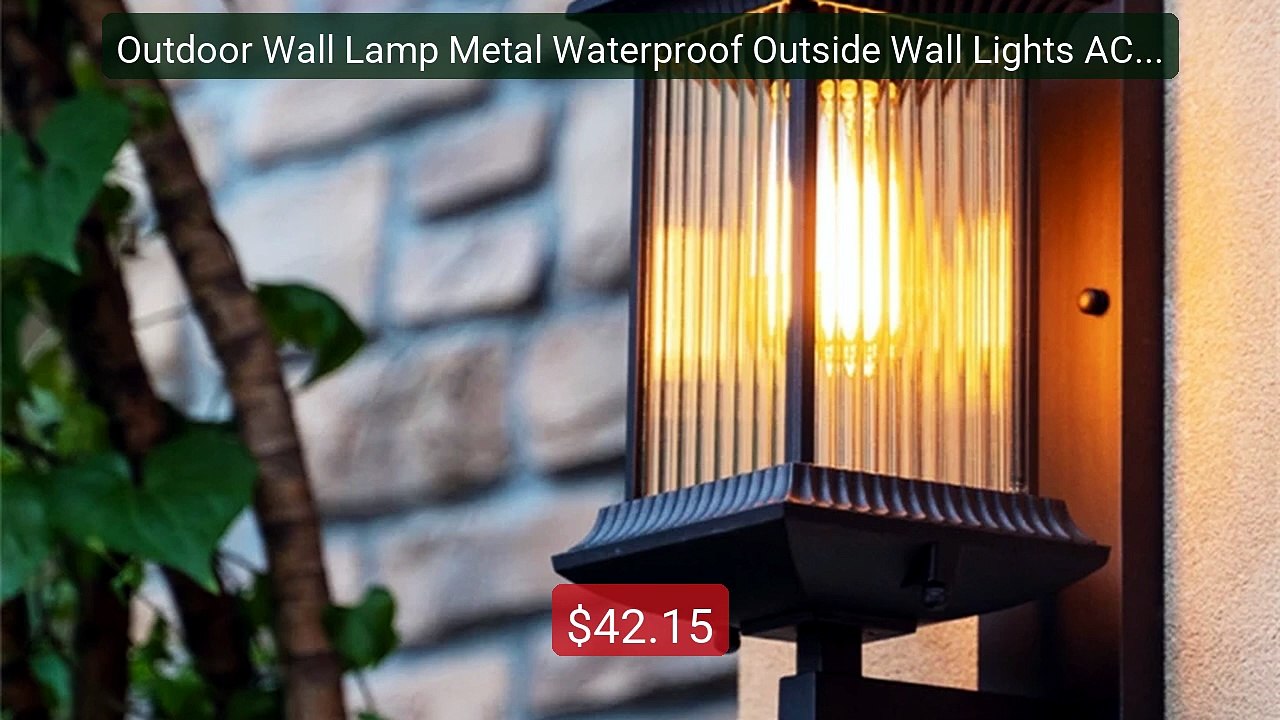 Outdoor Wall Lamp Metal Waterproof Outside Wall Lights AC90-260V E... -- Best Deal 2026 | Shop Now!