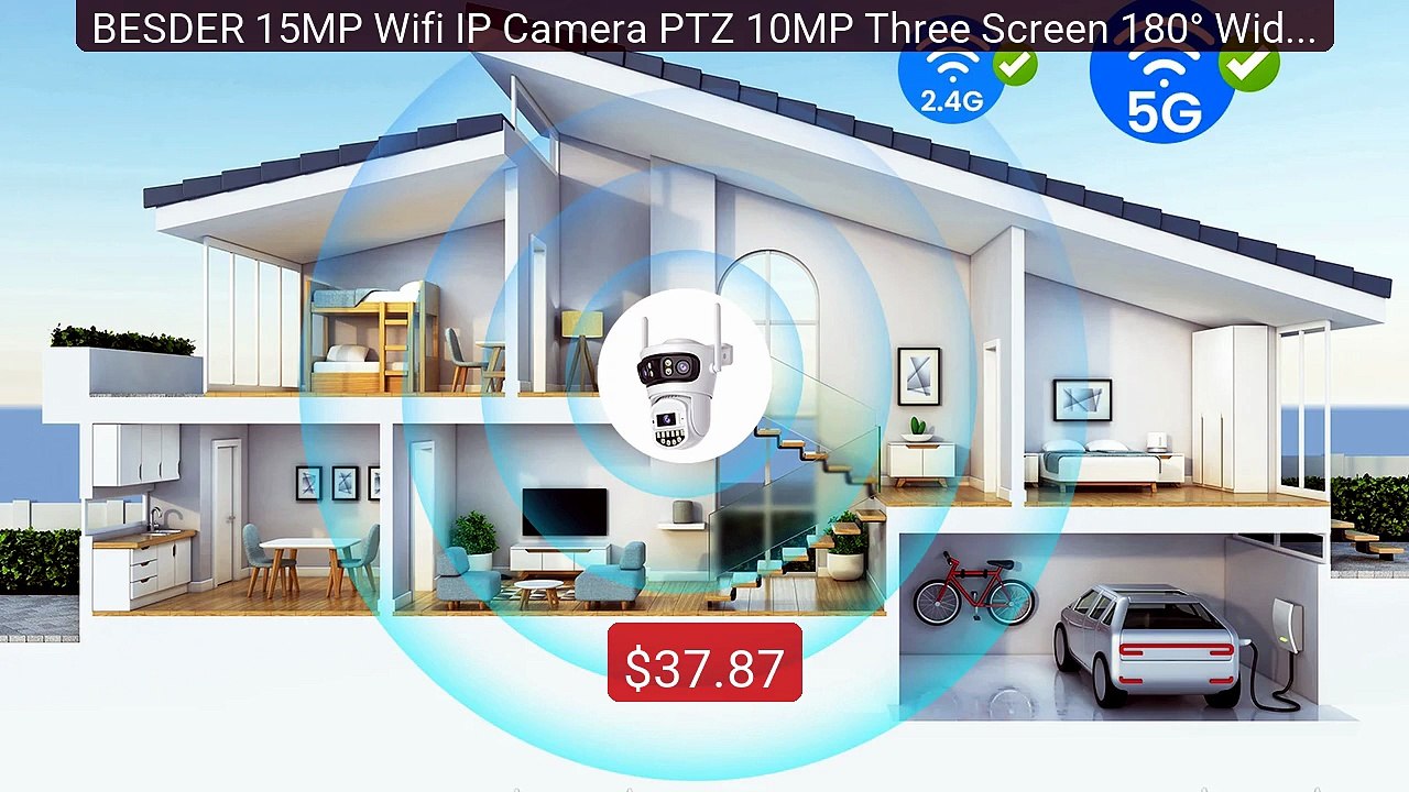 BESDER 15MP Wifi IP Camera PTZ 10MP Three Screen 180° Wide Angle Ou... -- Top Rated 2026 | Buy Now!