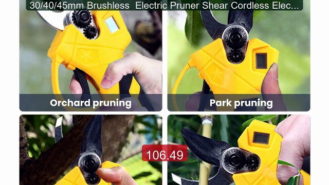 30/40/45mm Brushless Electric Pruner Shear Cordless Electric Scis... Best Deal 2026 | Shop Now!