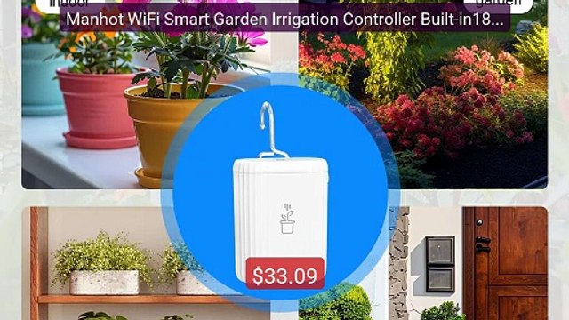 Manhot WiFi Smart Garden Irrigation Controller Built-in18650mA... Hot Deal 2026 | Limited Offer!