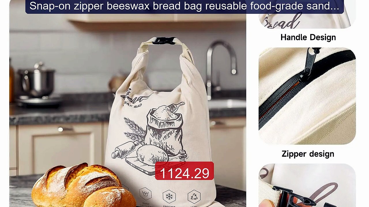 Snap-on zipper beeswax bread bag reusable food-grade sandwich bees... -- Best Deal 2026 | Shop Now!