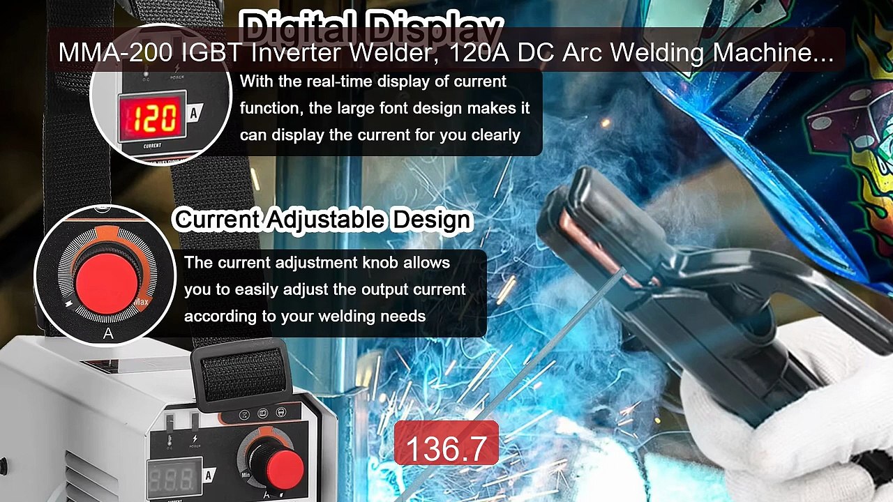 MMA-200 IGBT Inverter Welder, 120A DC Arc Welding Machine, Mul... -- Hot Deal 2026 | Limited Offer!