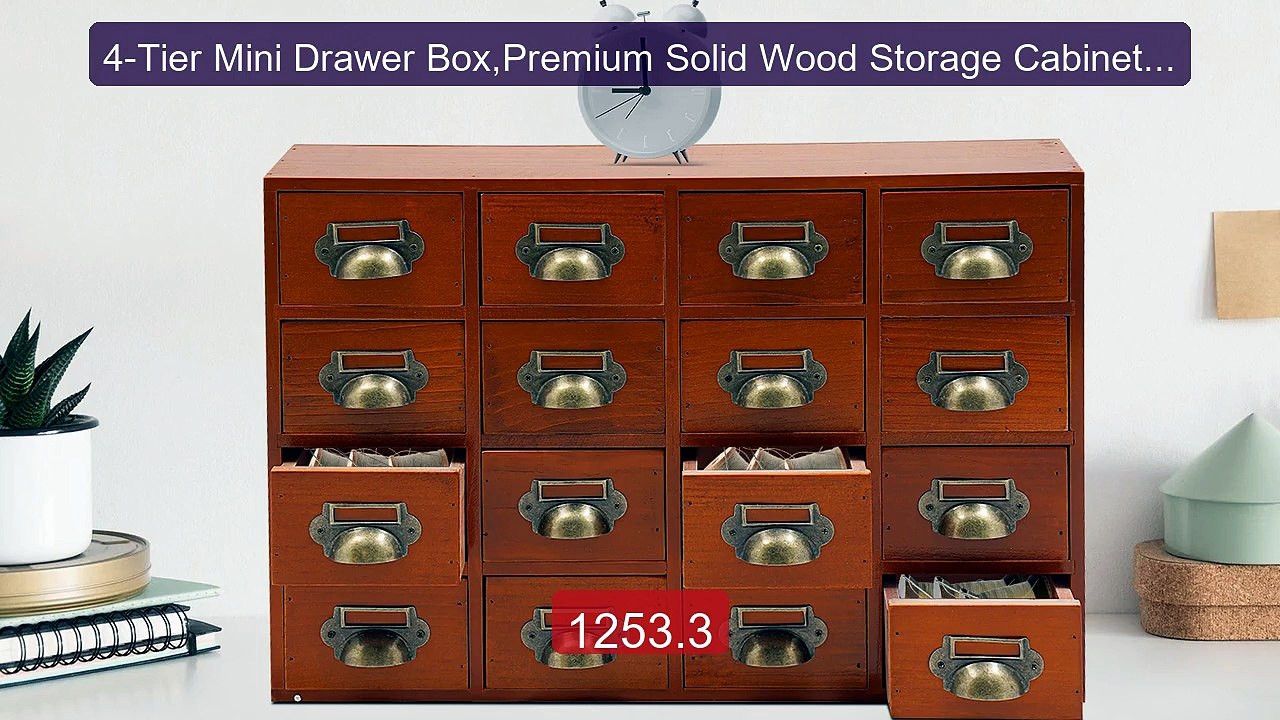 4-Tier Mini Drawer Box,Premium Solid Wood Storage Cabinet,16 ... -- Amazing Value 2026 | Must Have!
