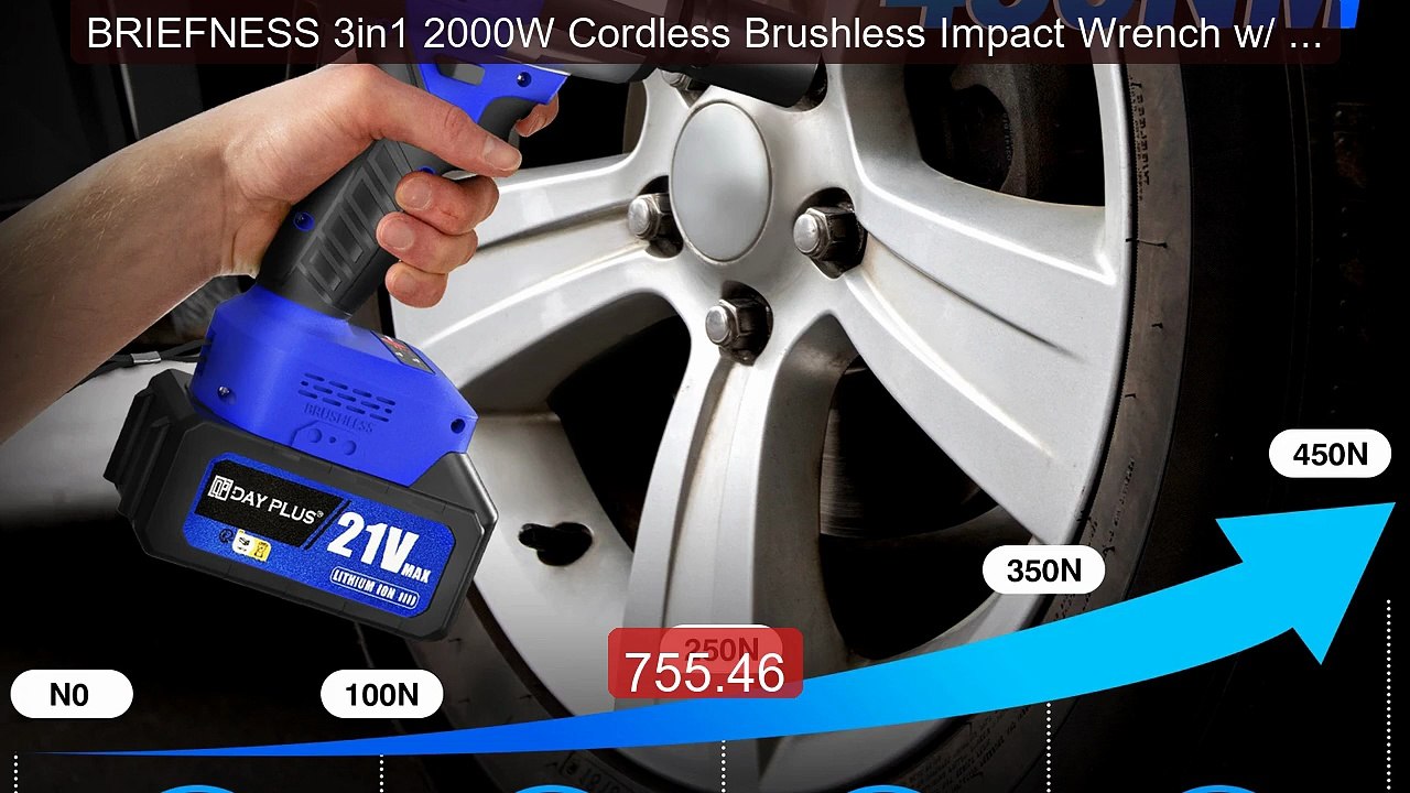 BRIEFNESS 3in1 2000W Cordless Brushless Impact Wrench w/ Battery &... -- Best Deal 2026 | Shop Now!