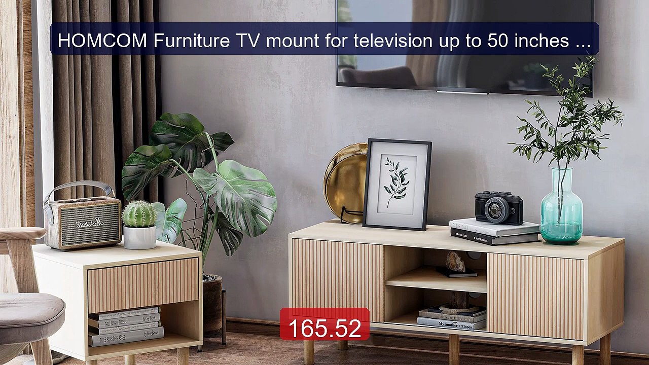 HOMCOM Furniture TV mount for television up to...
