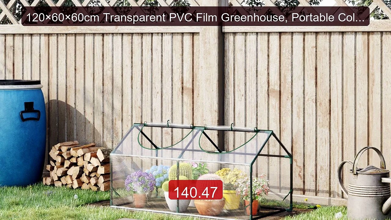 120×60×60cm Transparent PVC Film Greenhouse, Portable Cold Frame wi... -- Top Rated 2026 | Buy Now!