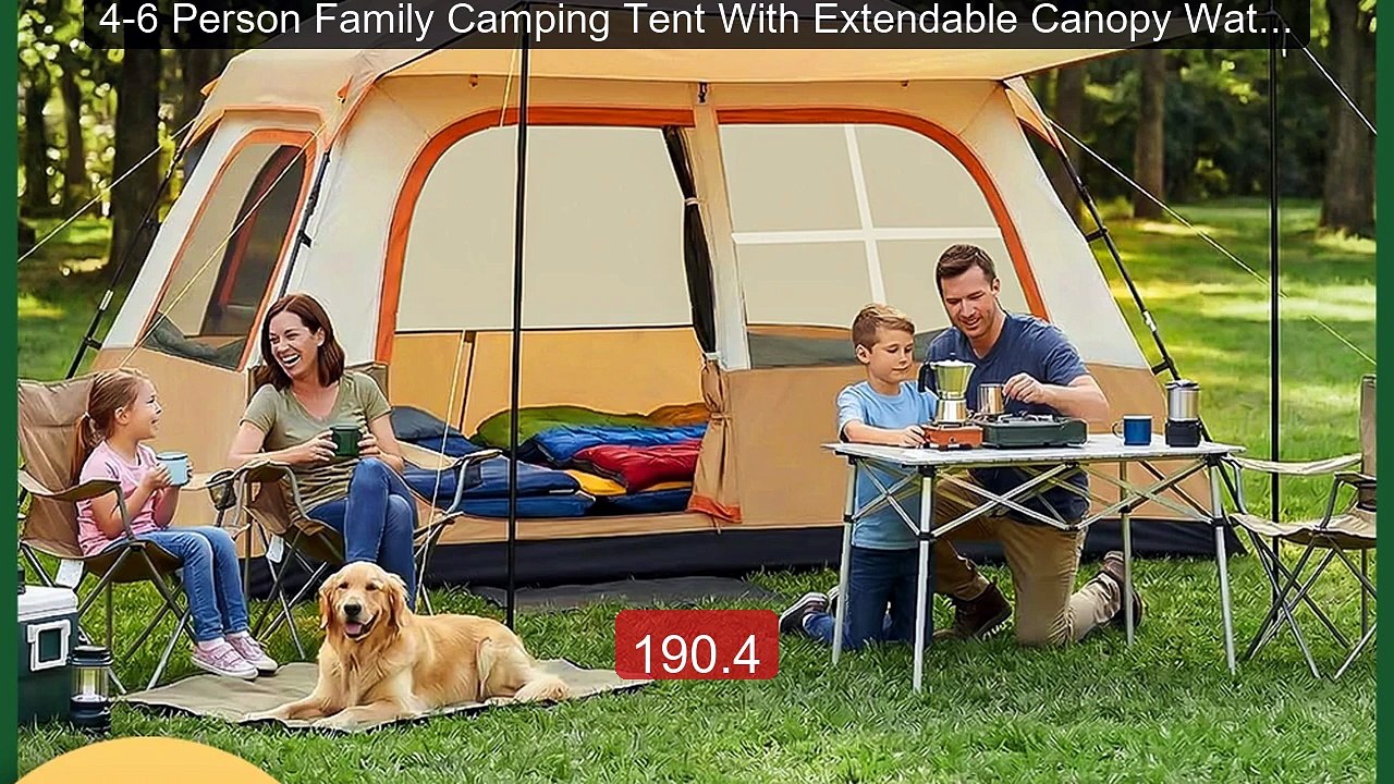 4-6 Person Family Camping Tent With Extendable Canopy Waterpro... -- Hot Deal 2026 | Limited Offer!