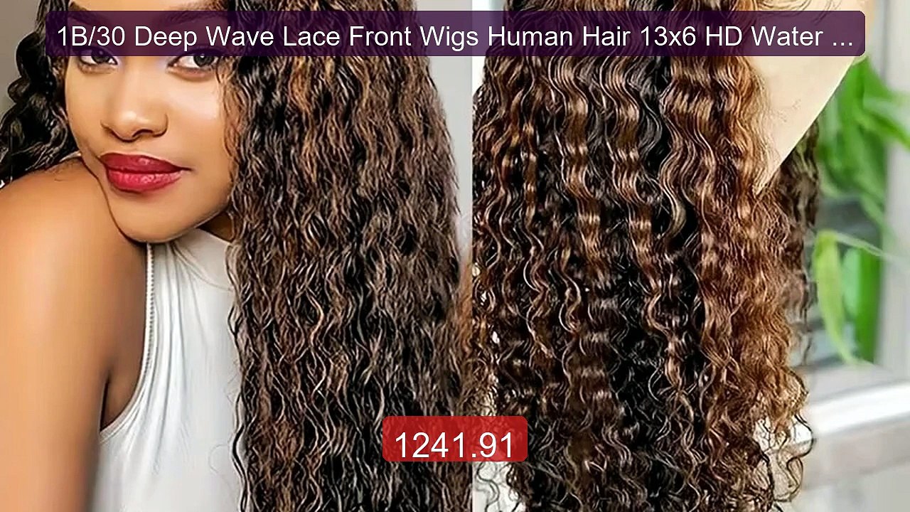 1B/30 Deep Wave Lace Front Wigs Human Hair 13x6 HD Water Wave Lace ... -- Top Rated 2026 | Buy Now!