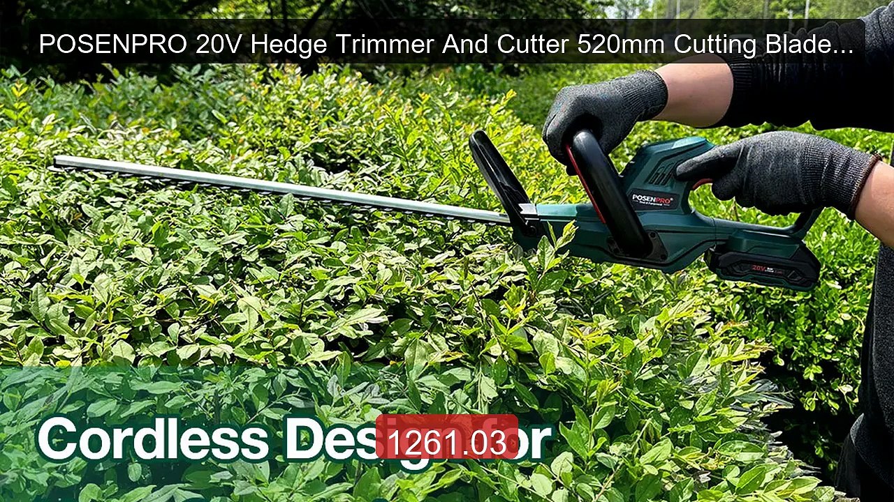 POSENPRO 20V Hedge Trimmer And Cutter 520mm Cutting Blade 15mm Ope... -- Best Deal 2026 | Shop Now!