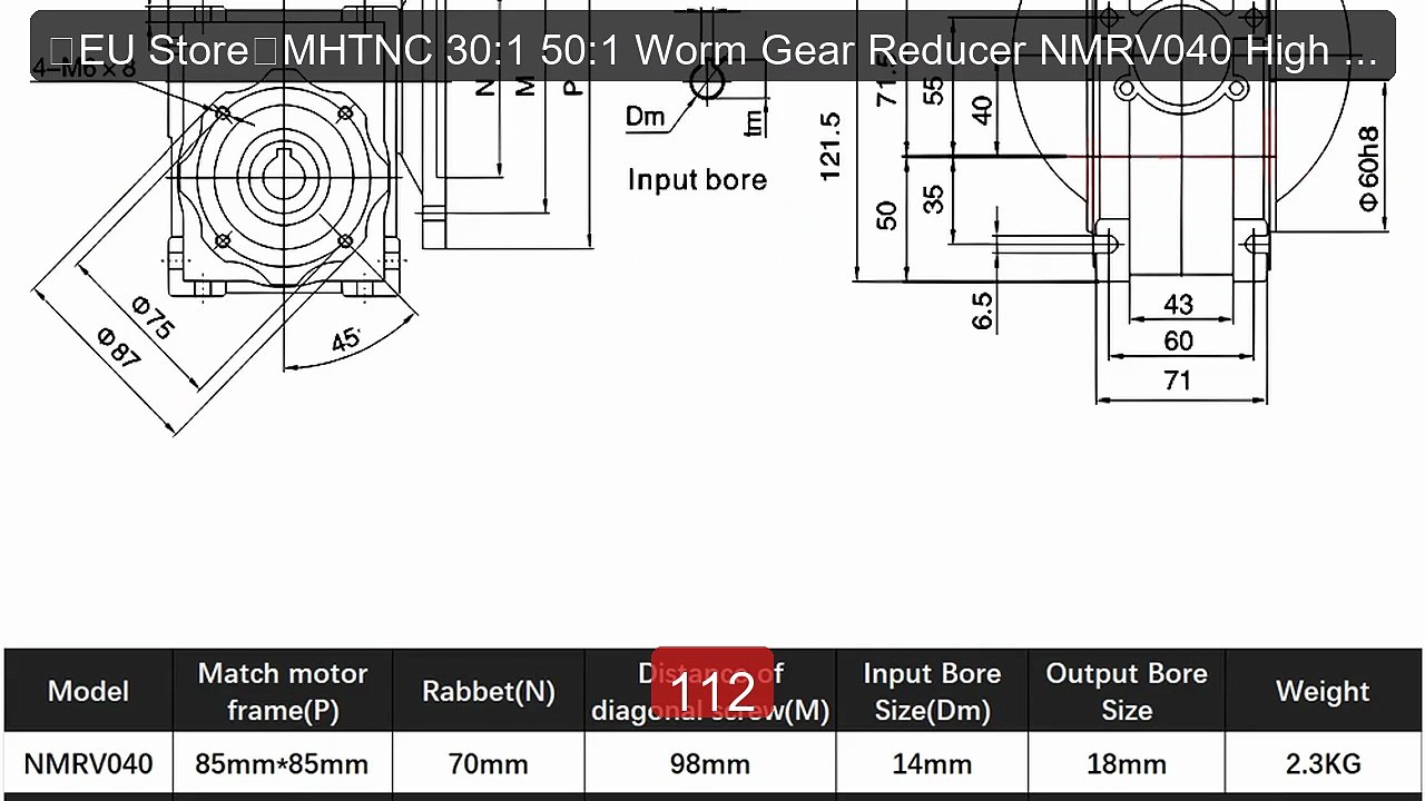 【EU Store】MHTNC 30:1 50:1 Worm Gear Reducer NMRV040 High Torqu... -- Hot Deal 2026 | Limited Offer!
