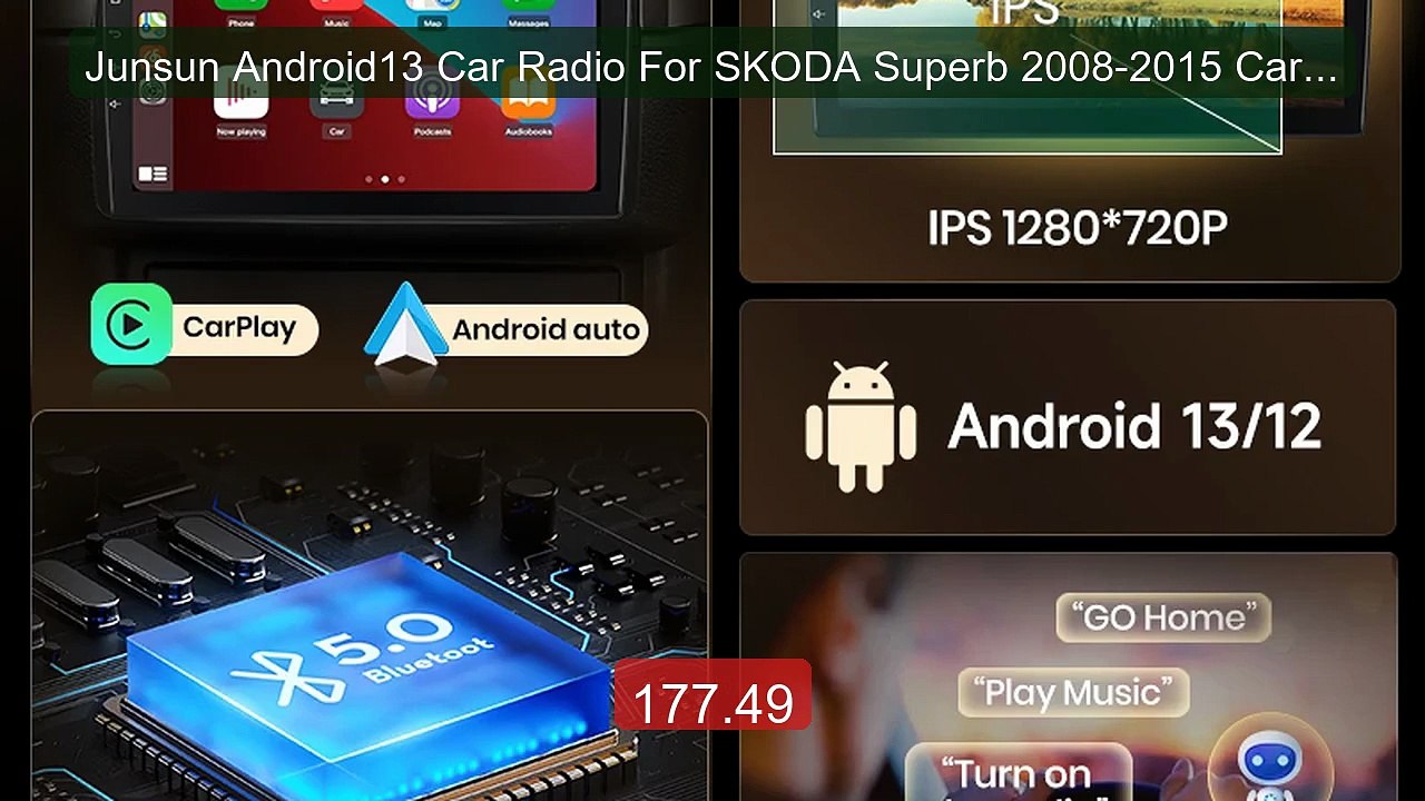 Junsun Android13 Car Radio For SKODA Superb 2008-2015 Car Sma... -- Amazing Value 2026 | Must Have!