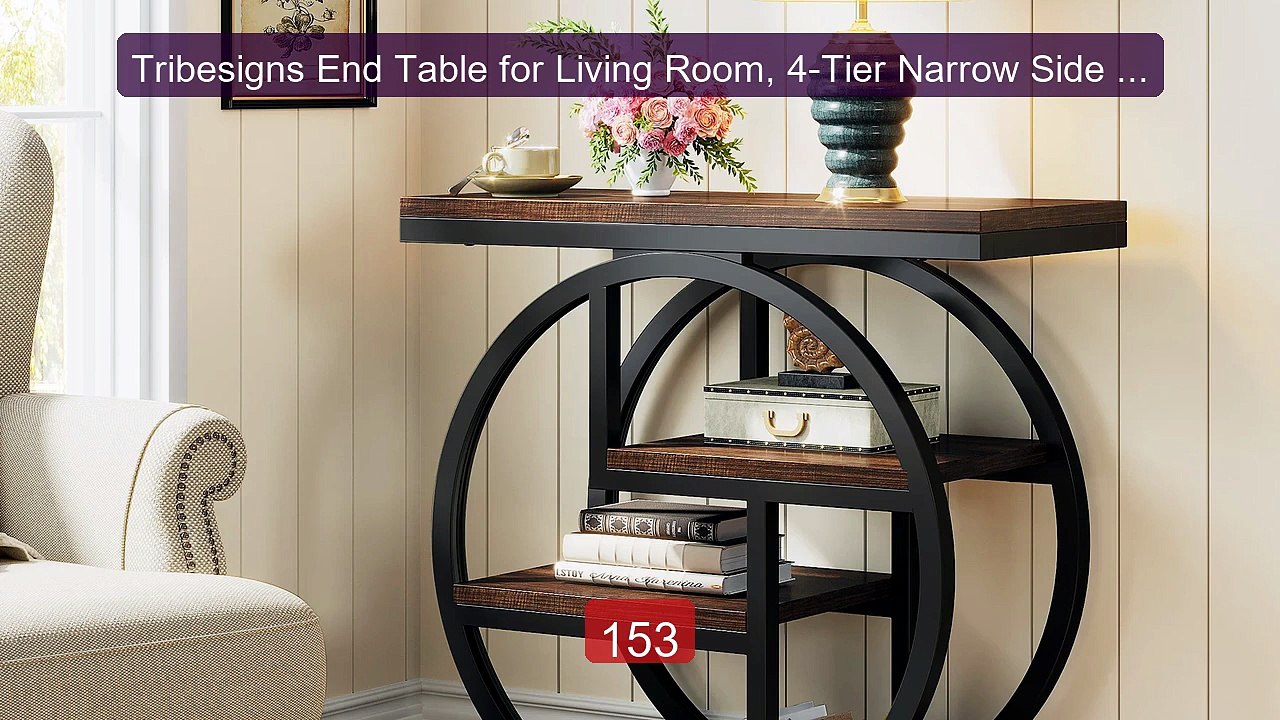 Tribesigns End Table for Living Room, 4-Tier Narrow Side Table... -- Hot Deal 2026 | Limited Offer!