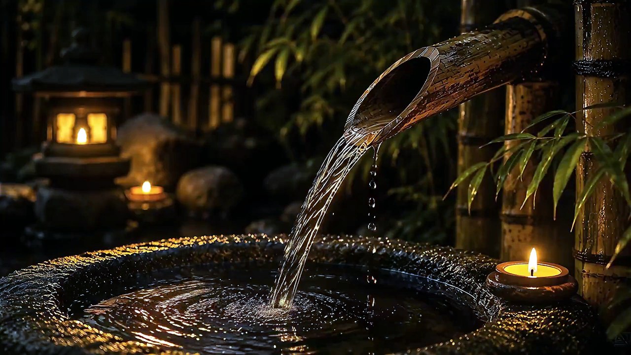 Tranquil Zen Piano with Bamboo Water Flow | Meditation, Sleep & Relaxation