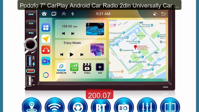 Podofo 7 CarPlay Android Car Radio 2din Universally Car Multi... Hot Deal 2026 | Limited Offer!
