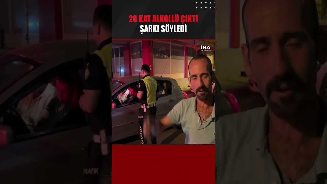 20 kat alkollü çıktı, kameraya şarkı söyledi