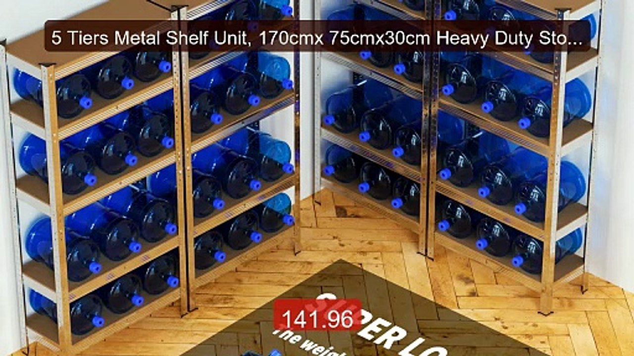 5 Tiers Metal Shelf Unit, 170cmx 75cmx30cm Heavy Duty Storage... -- Amazing Value 2026 | Must Have!