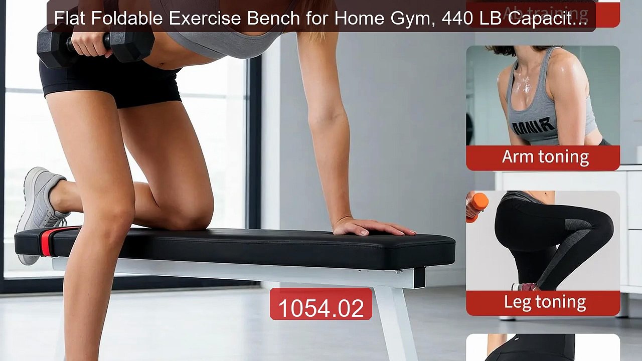 Flat Foldable Exercise Bench for Home Gym, 440 LB Capacity Hea... -- Best Buy 2026 | Great Quality!