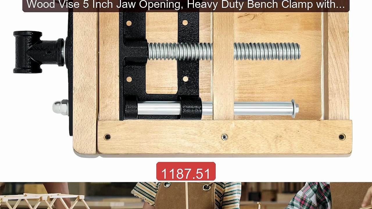 Wood Vise 5 Inch Jaw Opening, Heavy Duty Bench Clamp with Mall... -- Best Buy 2026 | Great Quality!