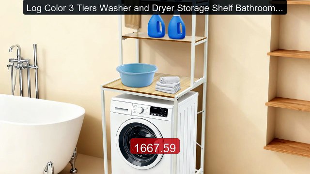 Log Color 3 Tiers Washer and Dryer Storage Shelf Bathroom Spac... Hot Deal 2026 | Limited Offer!