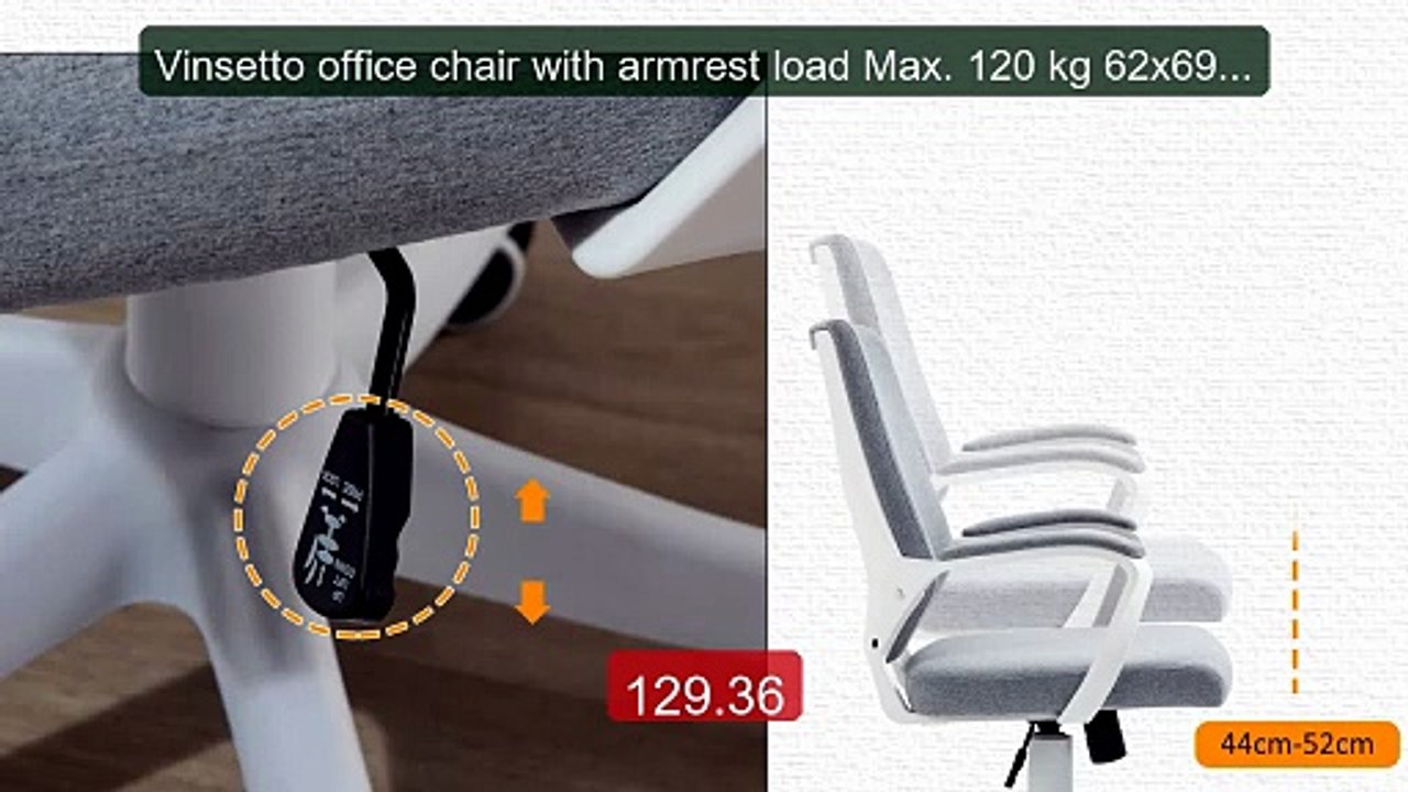 Vinsetto office chair with armrest load Max. 120 kg 62x69x100cm -- Hot Deal 2026 | Limited Offer!