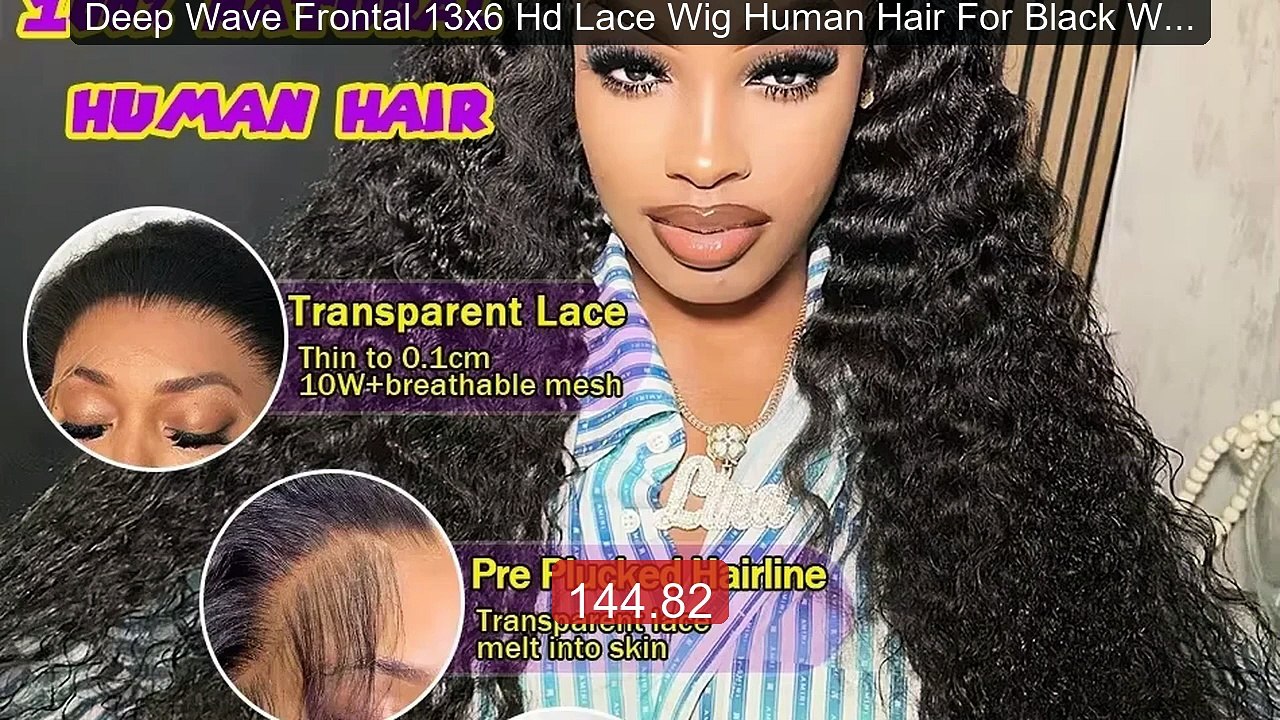 Deep Wave Frontal 13x6 Hd Lace Wig Human Hair For Black Wom... -- Top Pick 2026 | Unbeatable Price!