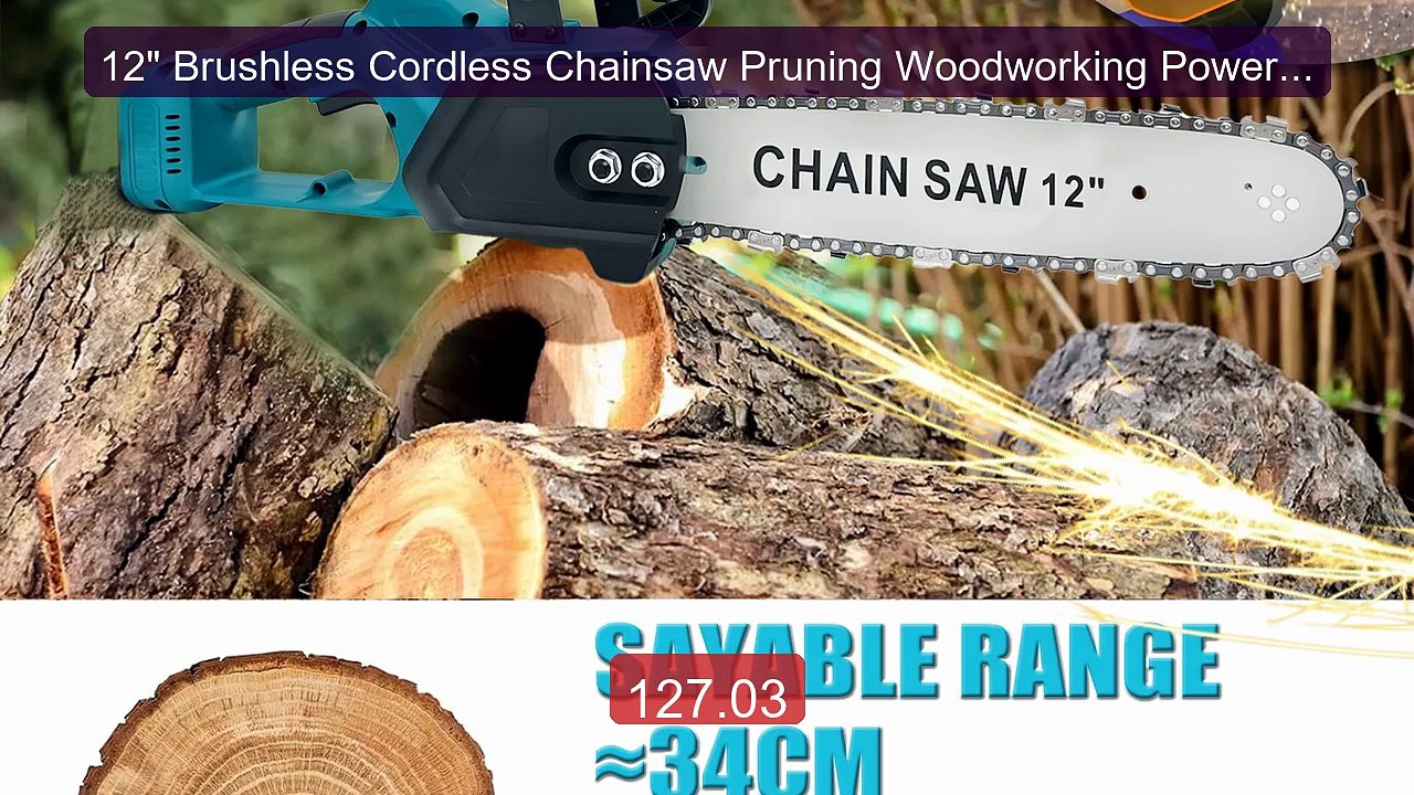 12" Brushless Cordless Chainsaw Pruning Woodworking Power Too... -- Amazing Value 2026 | Must Have!
