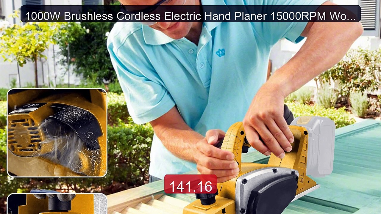 1000W Brushless Cordless Electric Hand Planer 15000RPM Wood Planer... -- Best Deal 2026 | Shop Now!