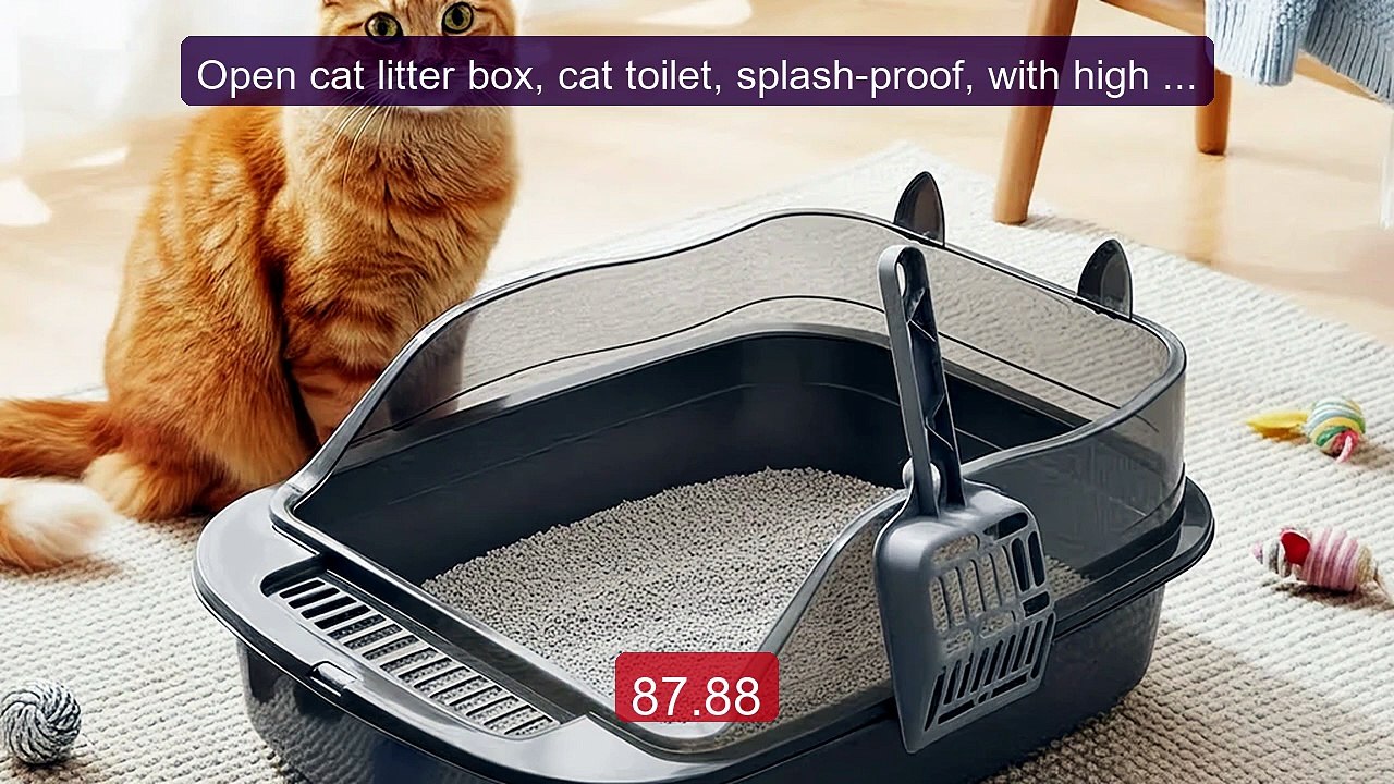 Open cat litter box, cat toilet, splash-proof, with high side... -- Amazing Value 2026 | Must Have!