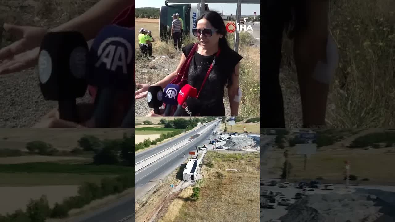 Eskişehir'de 24 kişinin yaralandığı otobüs kazasında şoför ve yolcu kaza anını anlattı