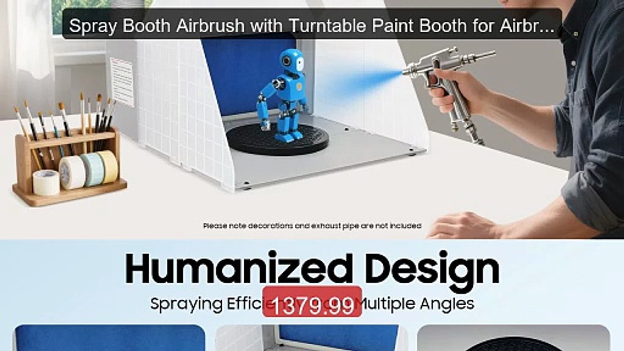 Spray Booth Airbrush with Turntable Paint Booth for Airbrus... -- Top Pick 2026 | Unbeatable Price!