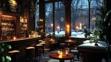 Musique Relaxante _ Ambiance Café Cozy Hivernal ❄️ Neige pour Étude Travail
