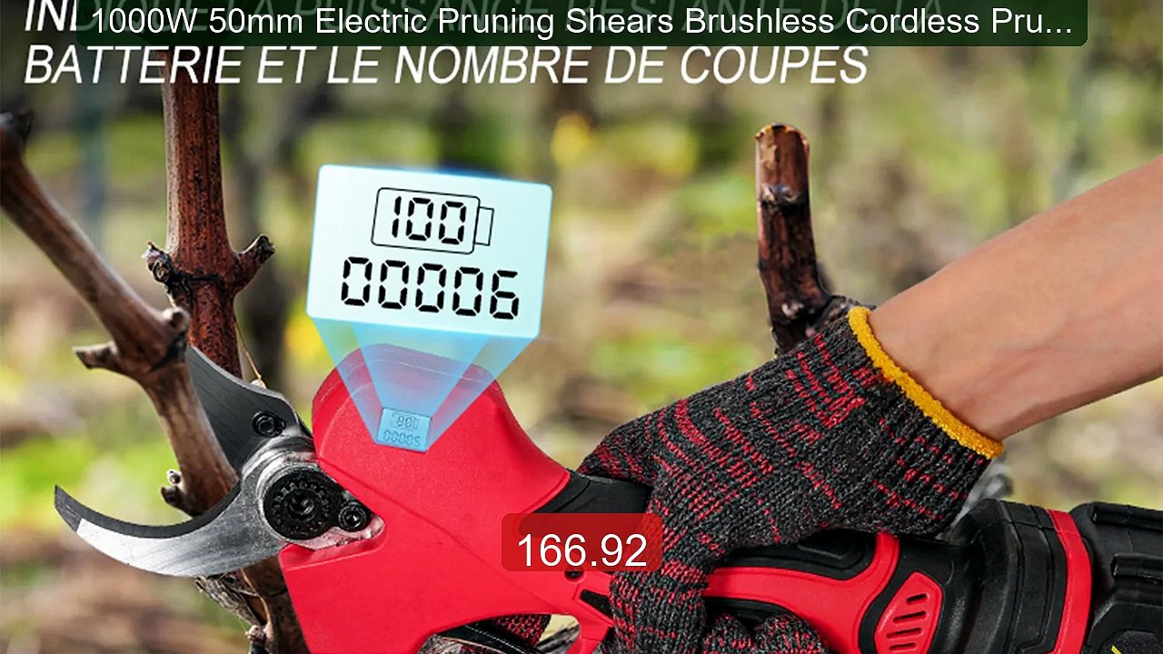 1000W 50mm Electric Pruning Shears Brushless Cordless Pruner Shear... -- Best Deal 2026 | Shop Now!