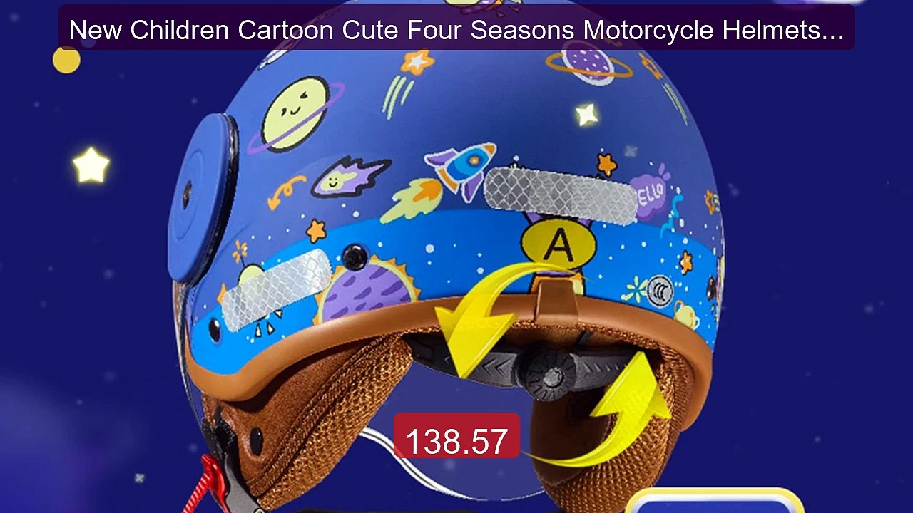 New Children Cartoon Cute Four Seasons Motorcycle Helmets Open Fac... -- Best Deal 2026 | Shop Now!