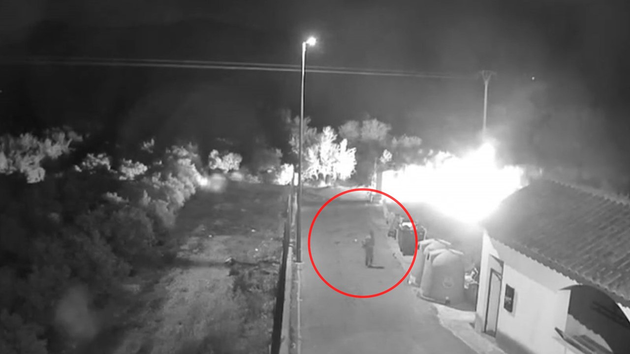 Imágenes del presunto pirómano que inició un fuego en Soneja, Castellón