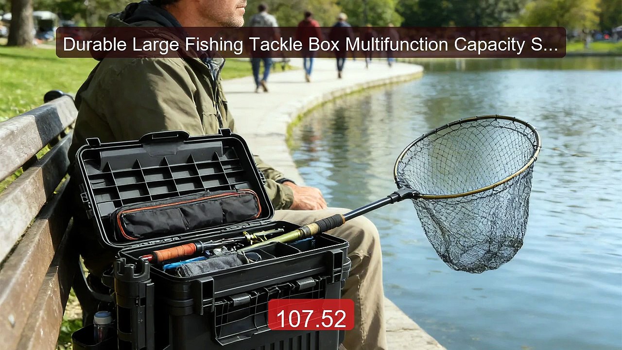 Durable Large Fishing Tackle Box Multifunction Capacity Stand Rod ... -- Best Deal 2026 | Shop Now!