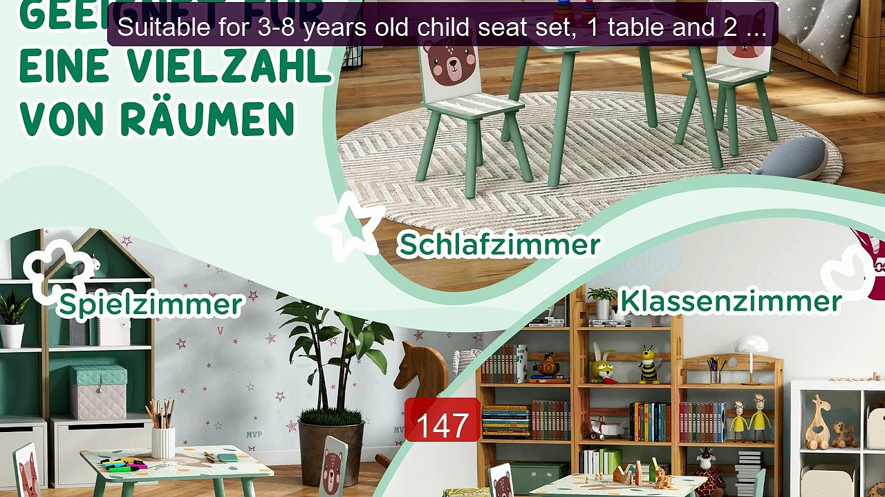 Suitable for 3-8 years old child seat set, 1 table and 2 ch... -- Top Pick 2026 | Unbeatable Price!