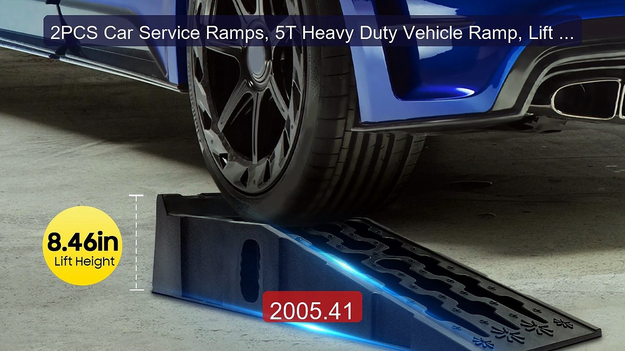 2PCS Car Service Ramps, 5T Heavy Duty Vehicle Ramp, Lift Height 17... -- Best Deal 2026 | Shop Now!