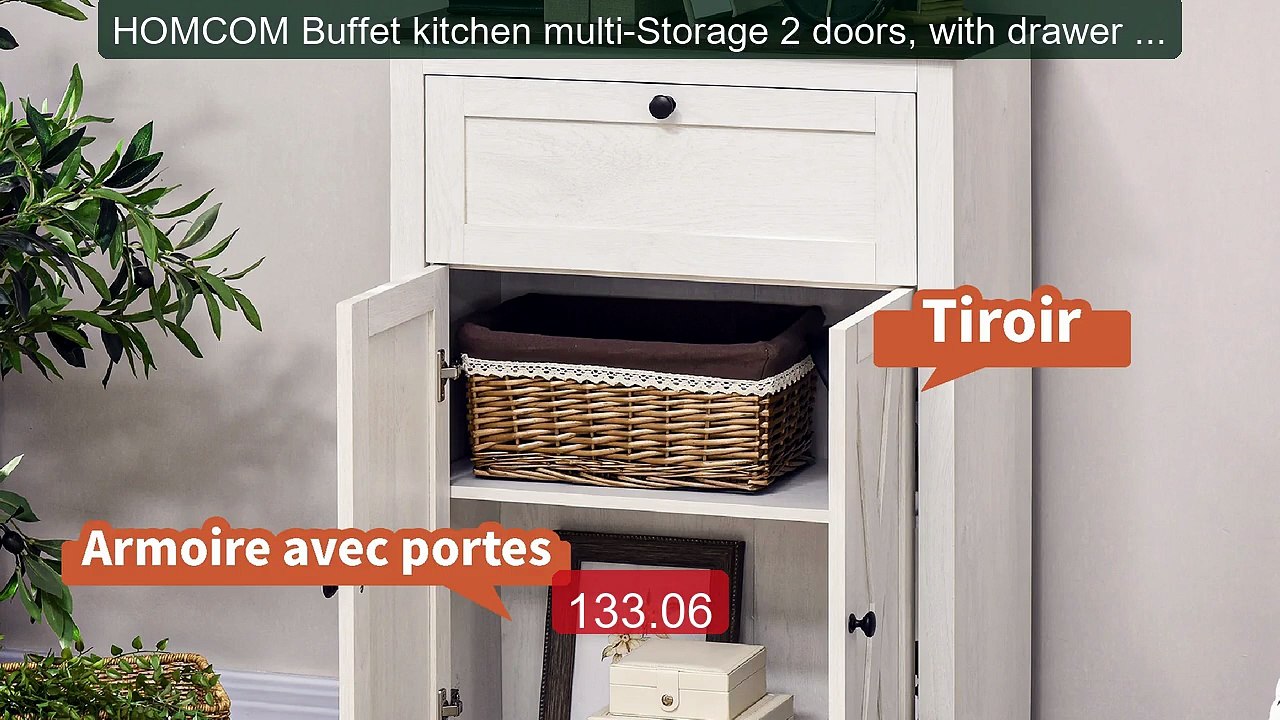 HOMCOM Buffet kitchen multi-Storage 2 doors, with drawer 1 and adj... -- Best Deal 2026 | Shop Now!