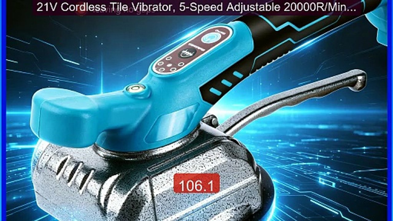 21V Cordless Tile Vibrator, 5-Speed Adjustable 20000R/Min, 13cm En... -- Best Deal 2026 | Shop Now!