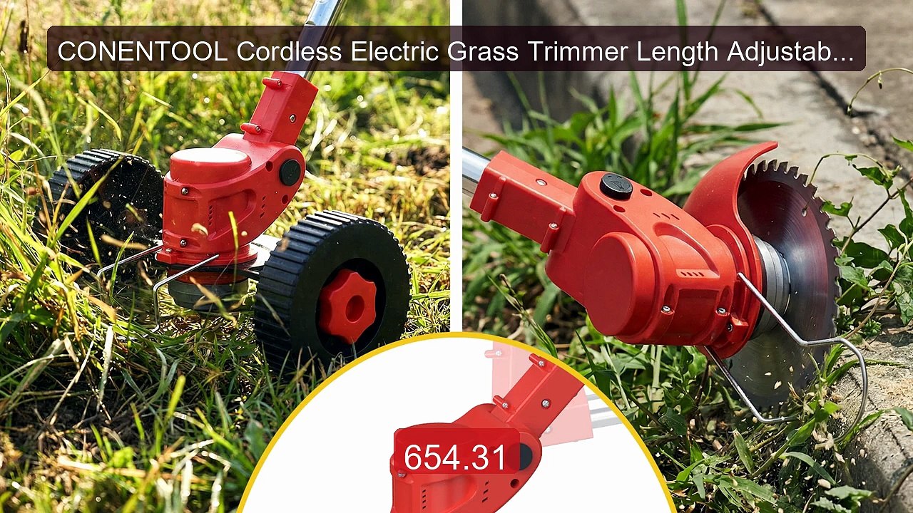 CONENTOOL Cordless Electric Grass Trimmer Length Adjustable... -- Top Pick 2026 | Unbeatable Price!