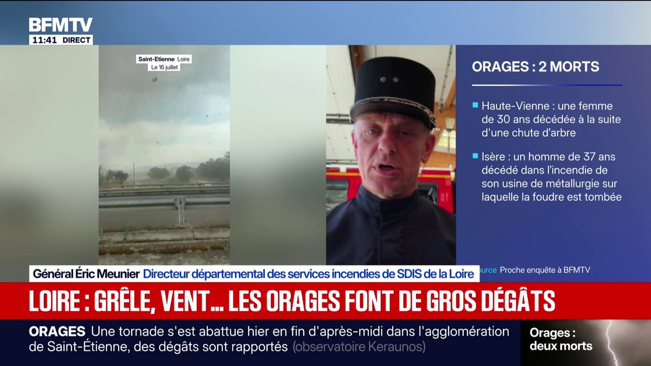 Orages: "Une tornade comme ça, on n'a jamais vu ça dans le département", explique le directeur du SDIS de la Loire