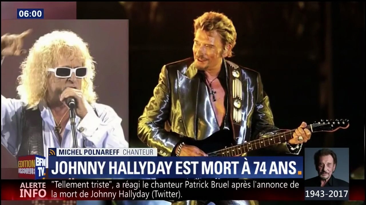 2017 - Johnny Hallyday : « Il est parti en héros », l'hommage de Michel Polnareff dans l’édition spéciale de BFM TV (6 Décembre)