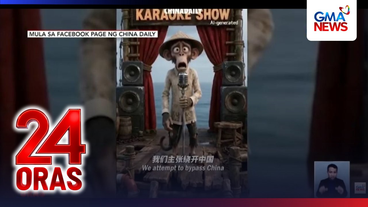AI-generated video ng China Daily kung saan tila ikinumpara sa unggoy ang mga Pilipino, ipinrotesta | 24 Oras