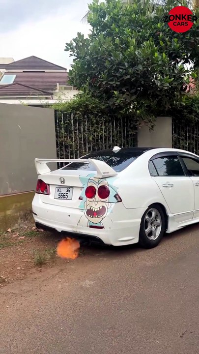 Honda Civic Rick & Morty Edition: 🔥 INSANE Backfire Caught on Camera!"